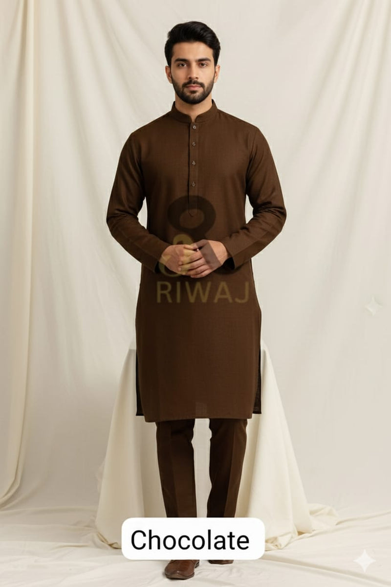 Charsadda Handmade Kadhar For Men 100% Pure Wool (Choclate ) Open Allowed