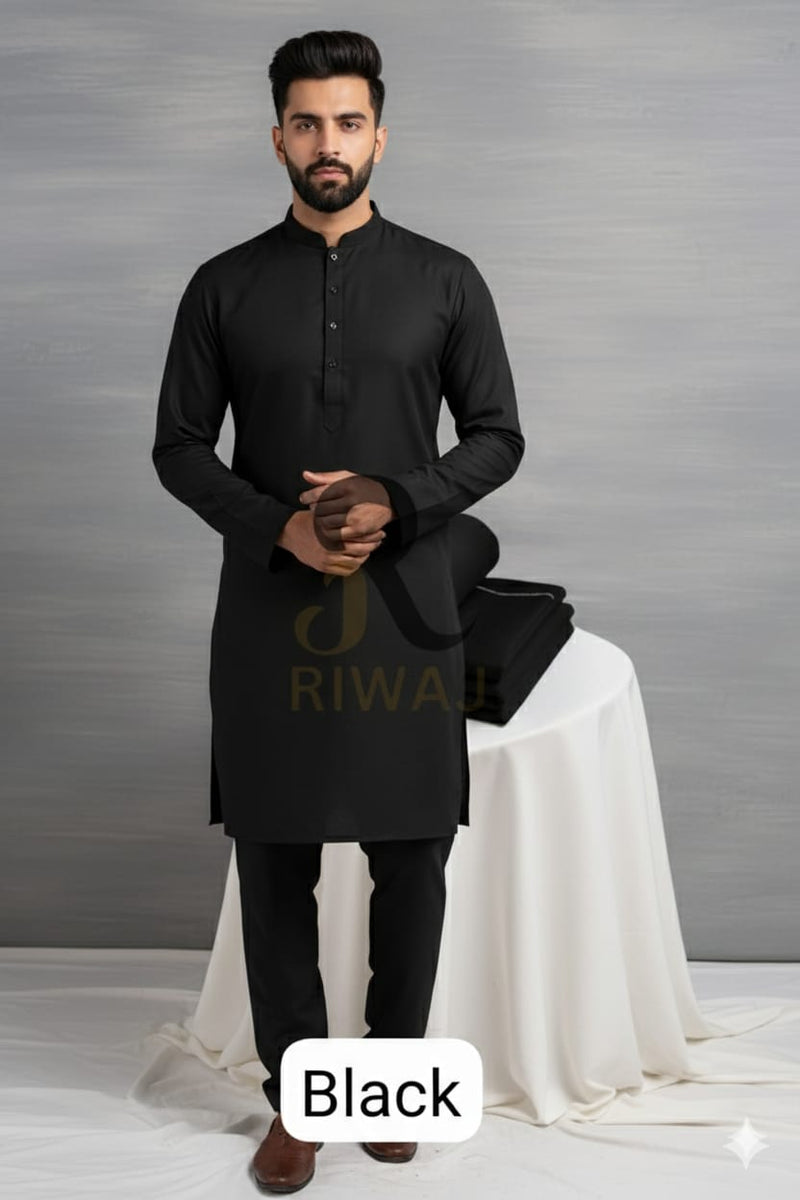 Charsadda Handmade Kadhar For Men 100% Pure Wool (Black ) Open Allowed