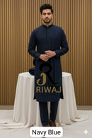 Charsadda Handmade Kadhar For Men 100% Pure Wool (Navy Blue ) Open Allowed