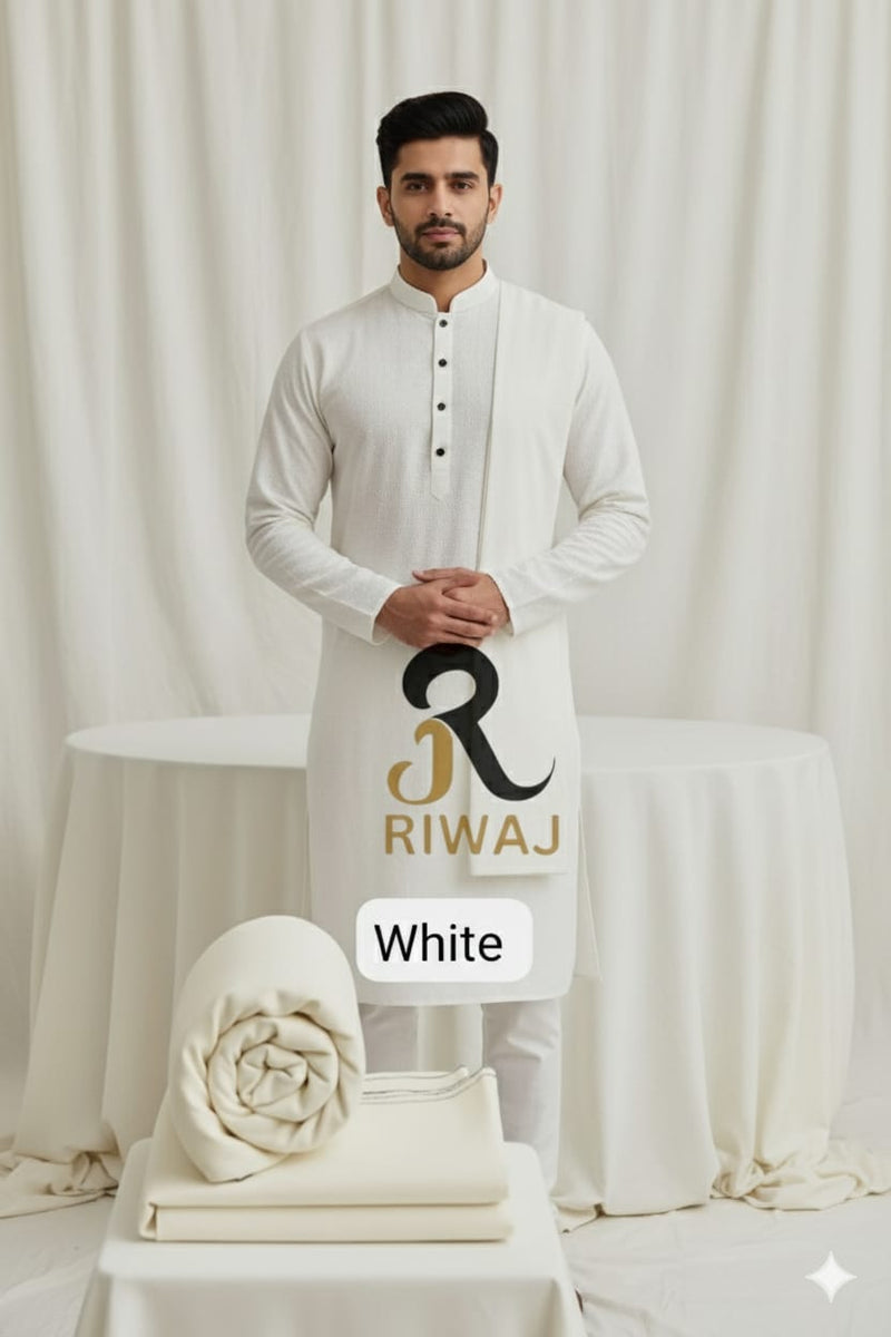 Charsadda Handmade Kadhar For Men 100% Pure Wool (White ) | Cash on Delivery | Open allowed